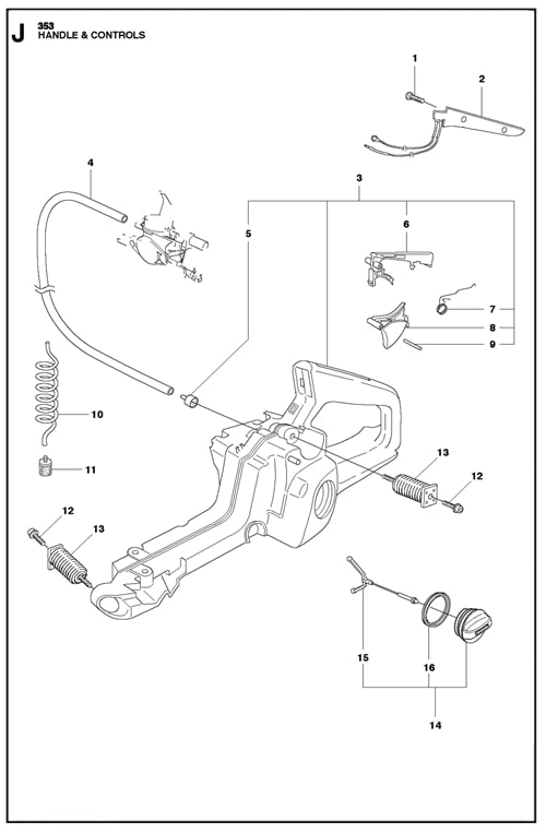 346XP(G)-351-353-GRIFF und BEDIENELEMENTE