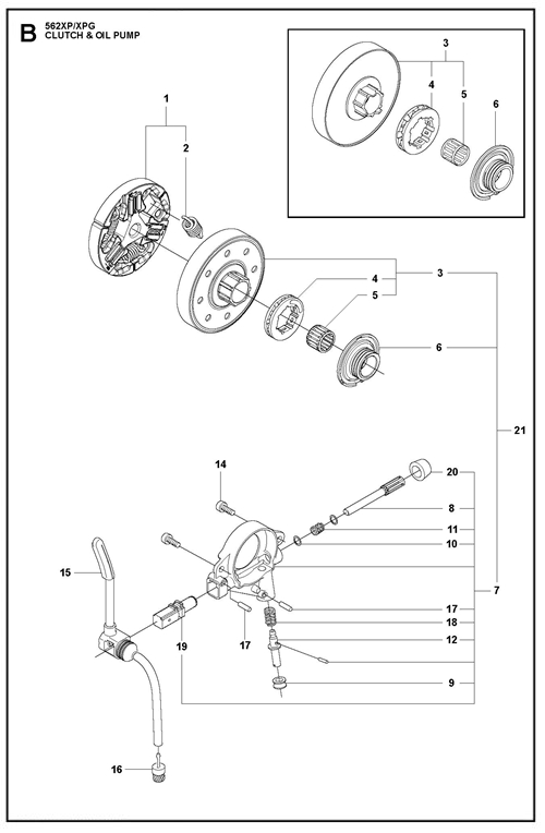 555-560XP(G)-562XP(G)   [562XPG] KUPPLUNG+OELPUMPE