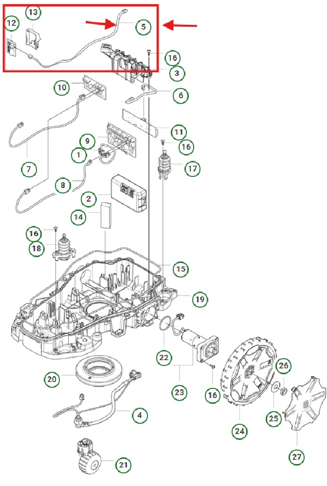 VERKABELUNG KPL. 6/6 RJ12 L=480MM