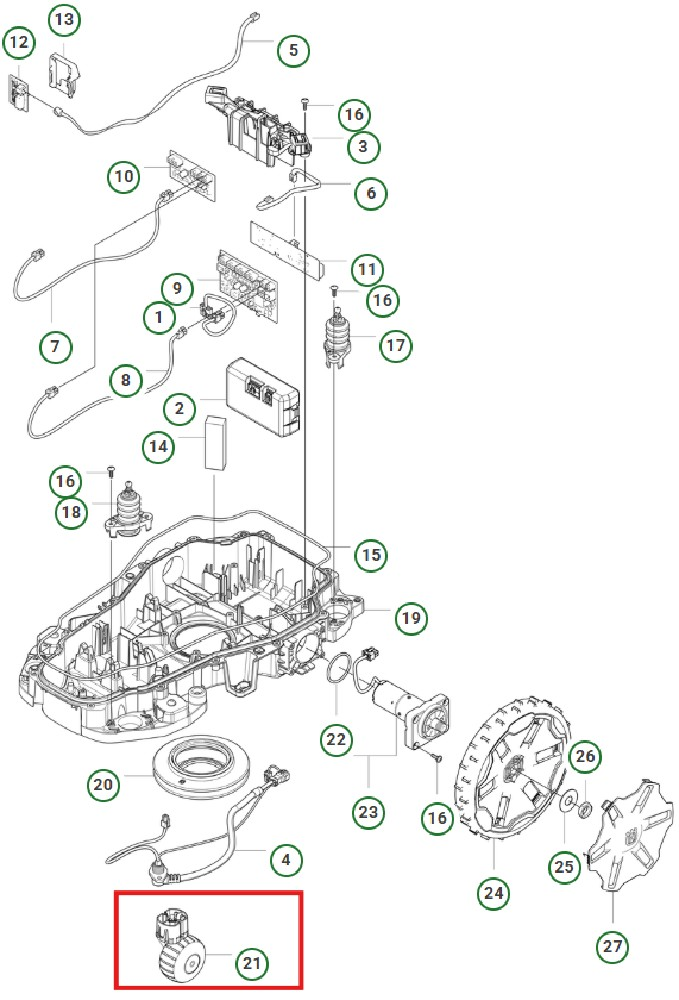 RAD vorne Automower steckbar