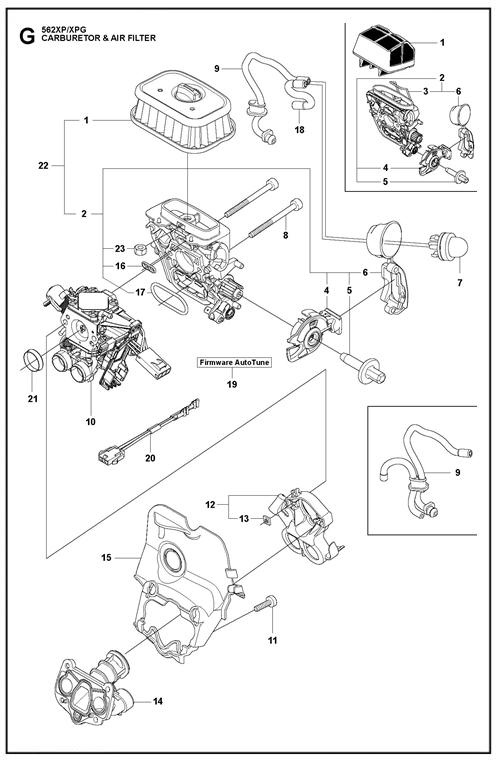 555-560XP(G)-562XP(G)   [562XPG] VERGASER+LUFTFILTER