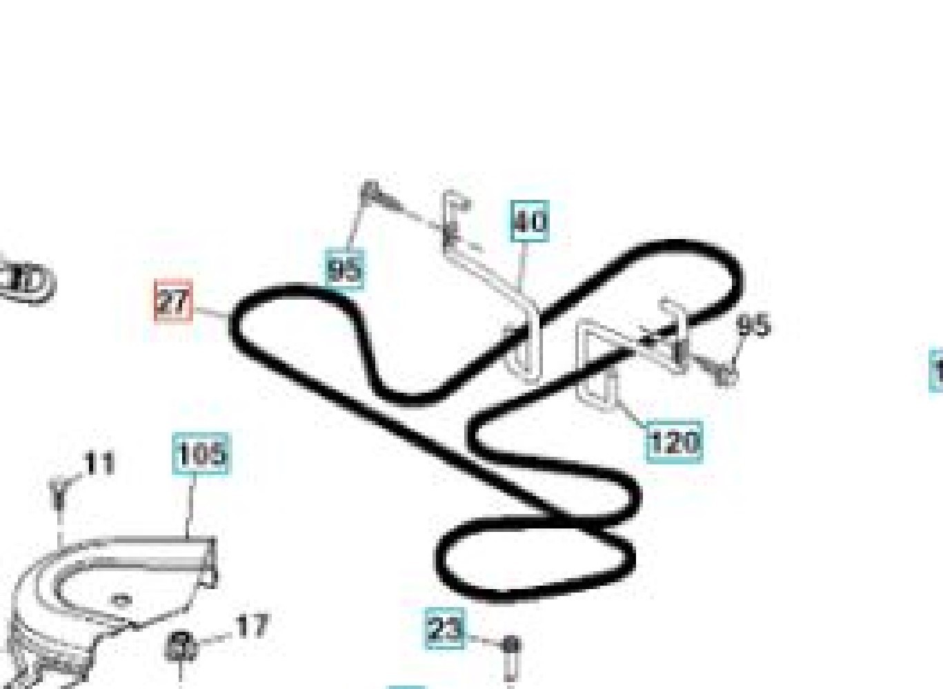 KEILRIEMEN MÄHANTRIEB 97cm o.Getr. 112"