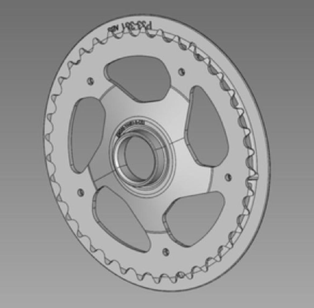 Kettenblatt+Schutz f.Yamaha PW-X2 38T 22