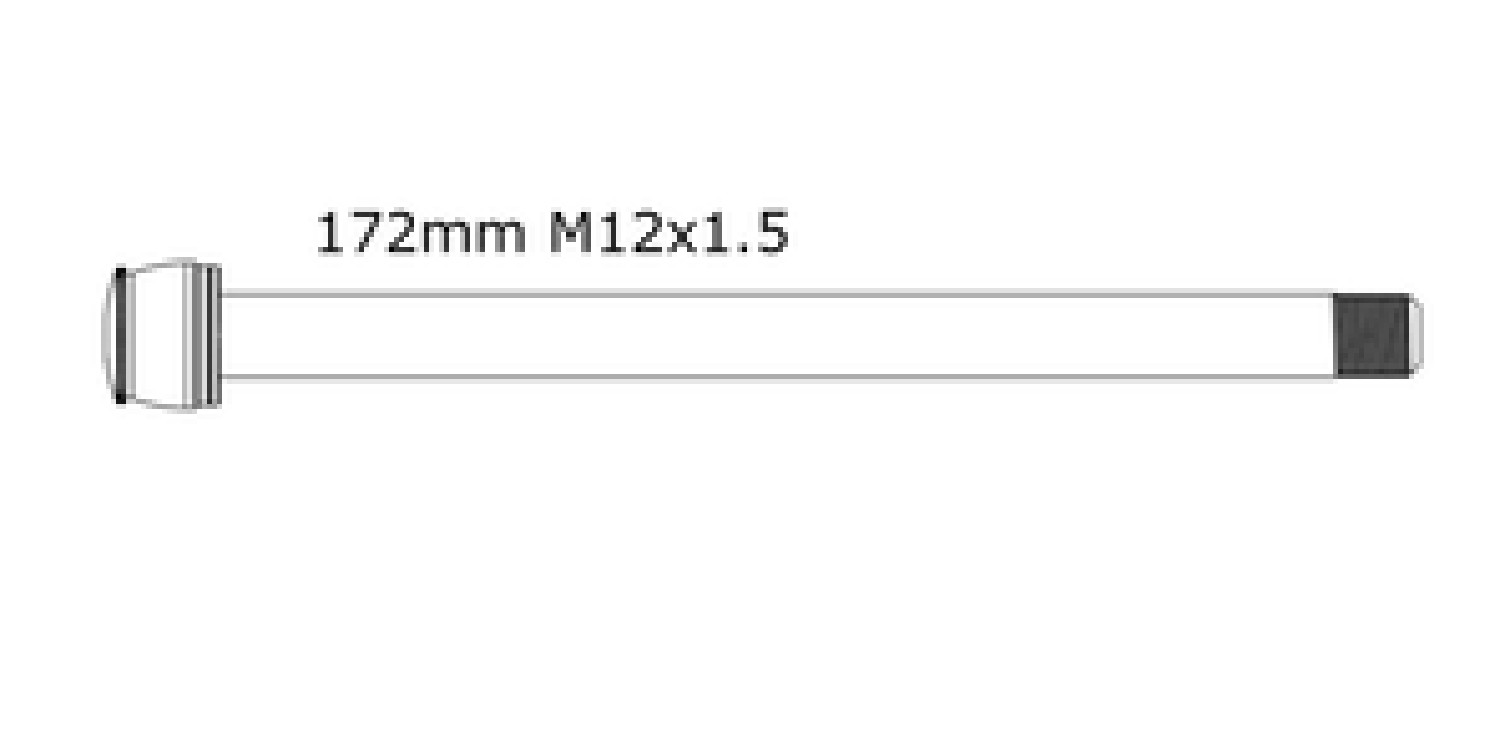 STECKACHSE REX12-172mm M12x1,5