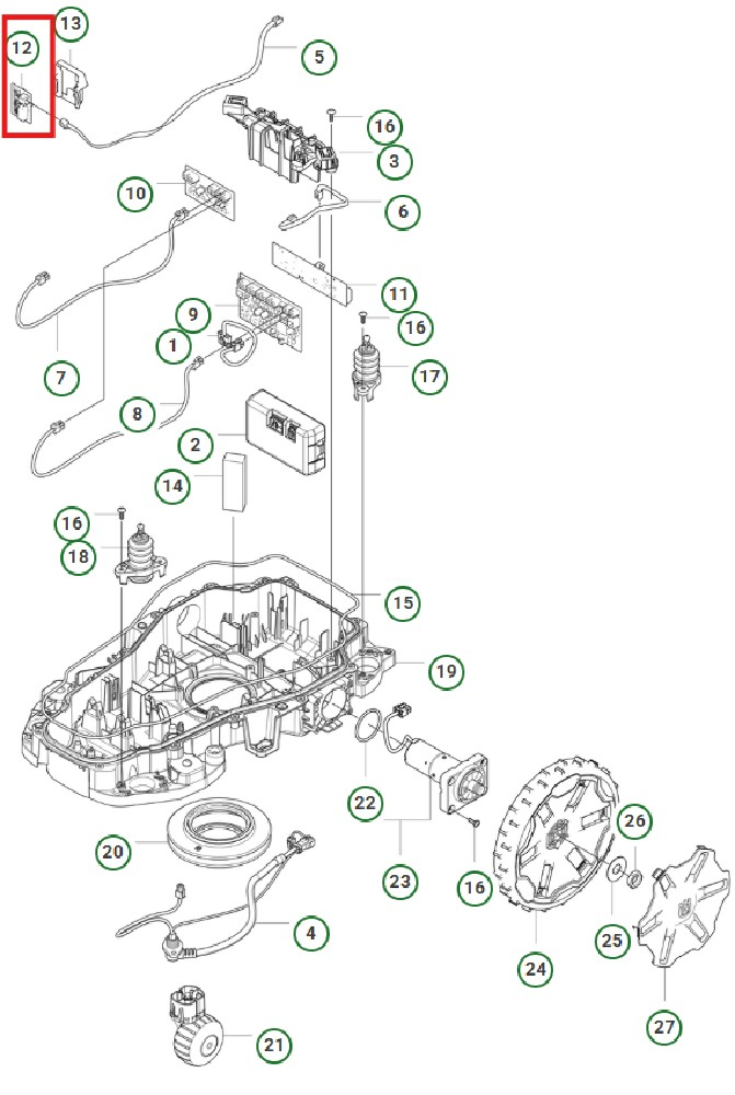 PLATINE SCHLEIFENSENSOR (HINTEN)