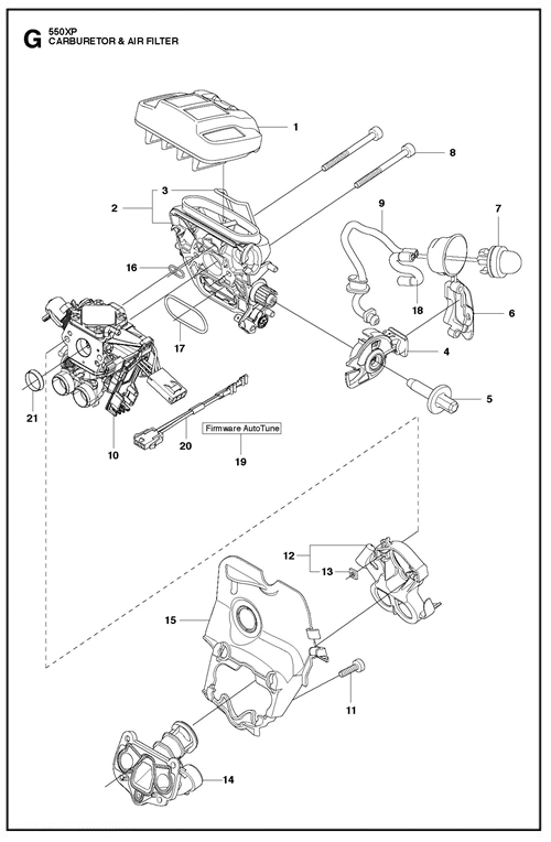545-550XP(G)   [550XPG] VERGASER+LUFTFILTER