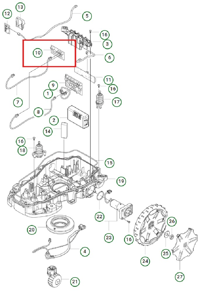 PLATINE MESSERMOTOR (GROß)