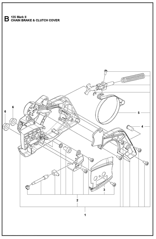 130-135II   [135II] KETTENBREMSE+KUPPLUNGSDECKEL
