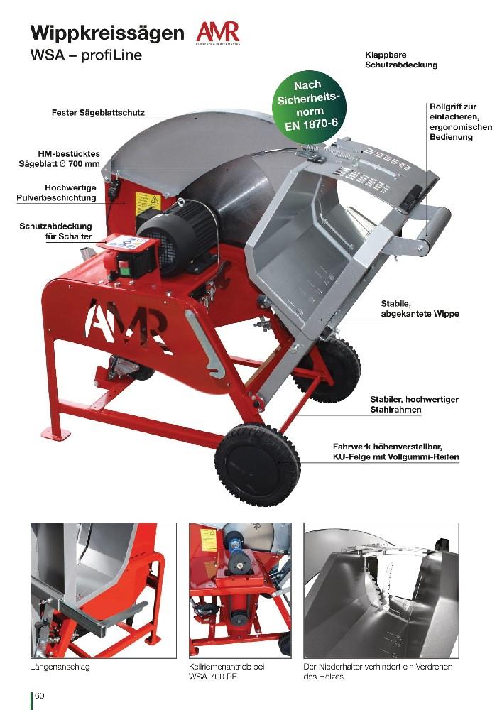 Wippkreissäge WSA-700ED mit Schutz 5,5kW