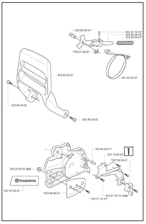 340-345-350   [350] KETTENBREMSE+KUPPLUNGSDECKEL