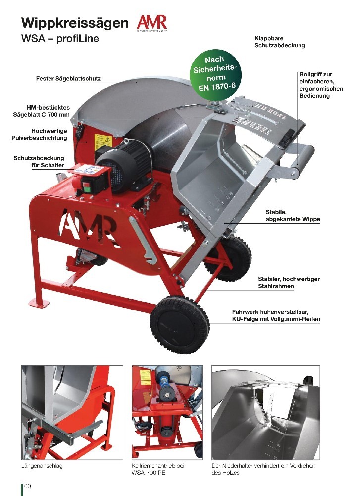 Wippkreissäge WSA-700ED mit Schutz 5,5kW