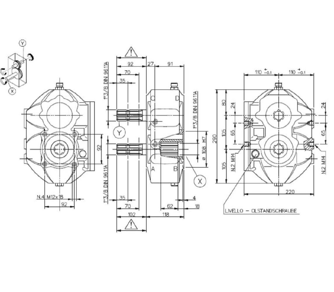 UMKEHRGETRIEBE 1:1 BONDIOLI 51,5KW