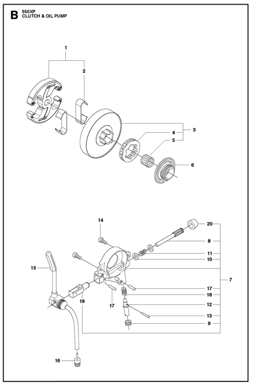 545-550XP(G)   [550XPG] KUPPLUNG+OELPUMPE