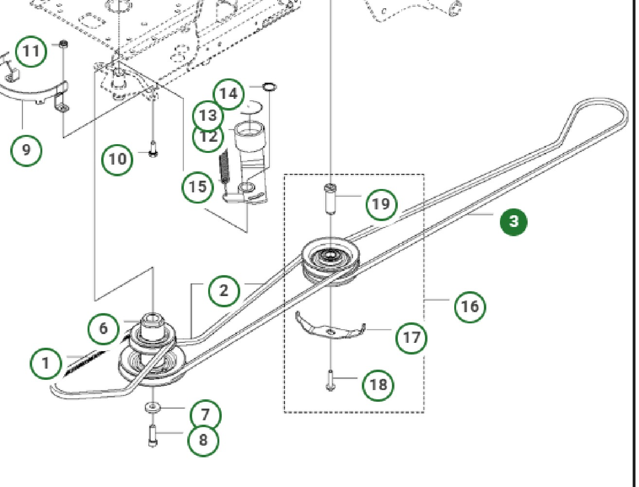 Keilriemen zum Mähdeck R300 2050