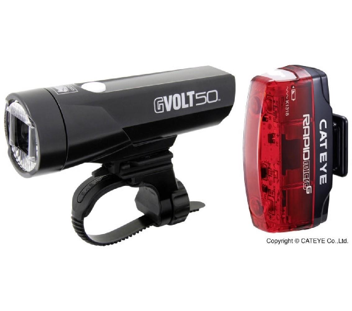 Cateye GVolt 50+ Micro Lichtset LED