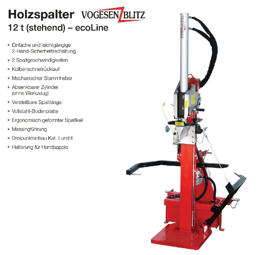 Holzspalter  VPE12 Vogesenblitz ZW+E