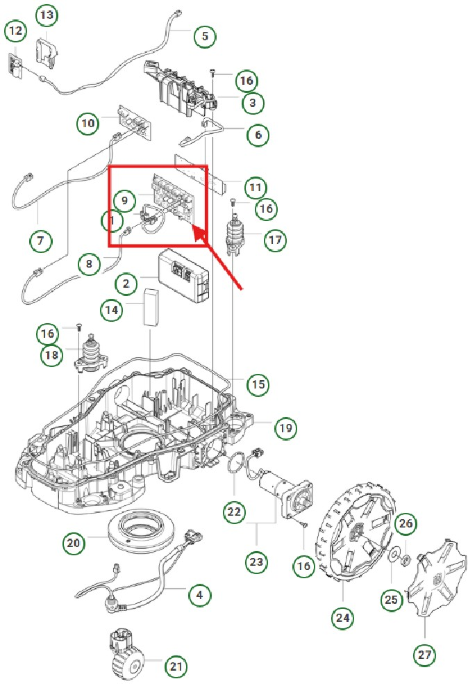 PLATINE MESSERMOTOR (Groß)