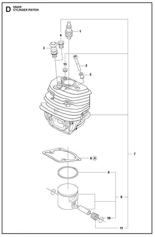 545-550XP(G)   [550XPG] ZYLINDERKOLBEN