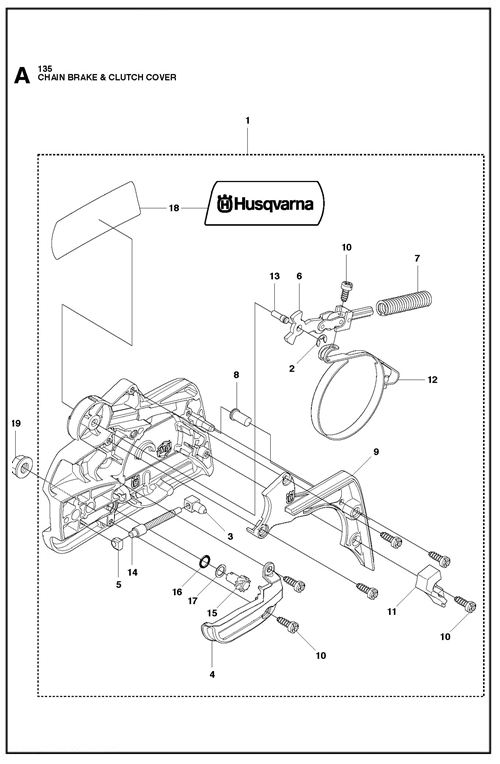 135-435-435II-440   [135] KETTENBREMSE+KUPPLUNGSDECKEL