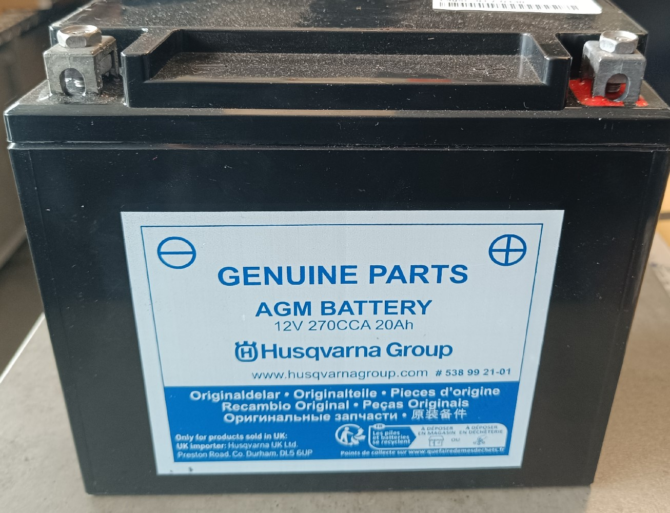 BATTERIE 12V 270CCA 20AH TC112 TC114