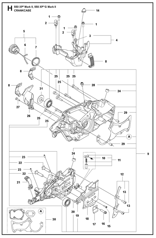 545II-550XP(G)II   [550XPGII] KURBELGEHAEUSE