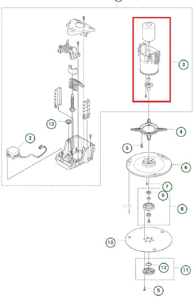 Messermotor kpl. AM 415X