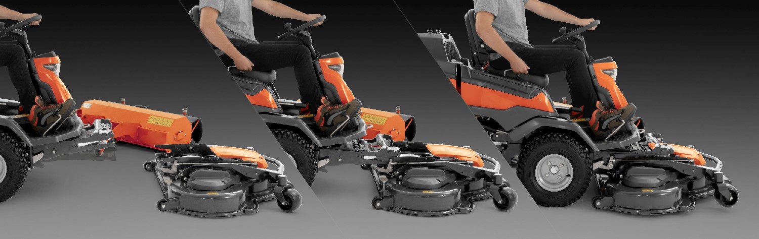 Neuer Husqvarna R420 TsX Rider mit X Change System Gartentechnik Blog Gartentechnik PIEHLER Garten Forst Landtechnik E Bike